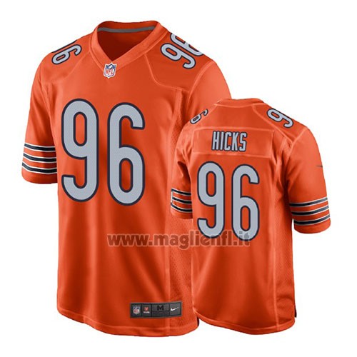 Maglia NFL Game Chicago Bears Akiem Hicks Arancione Alternate